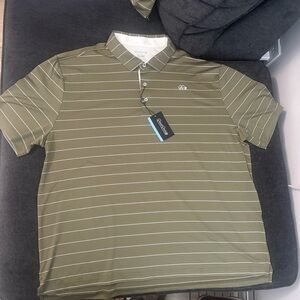 Good Good Golf Stance Stripe Polo Shirt Mens Sizes Green NWT